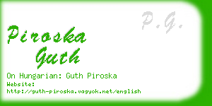 piroska guth business card